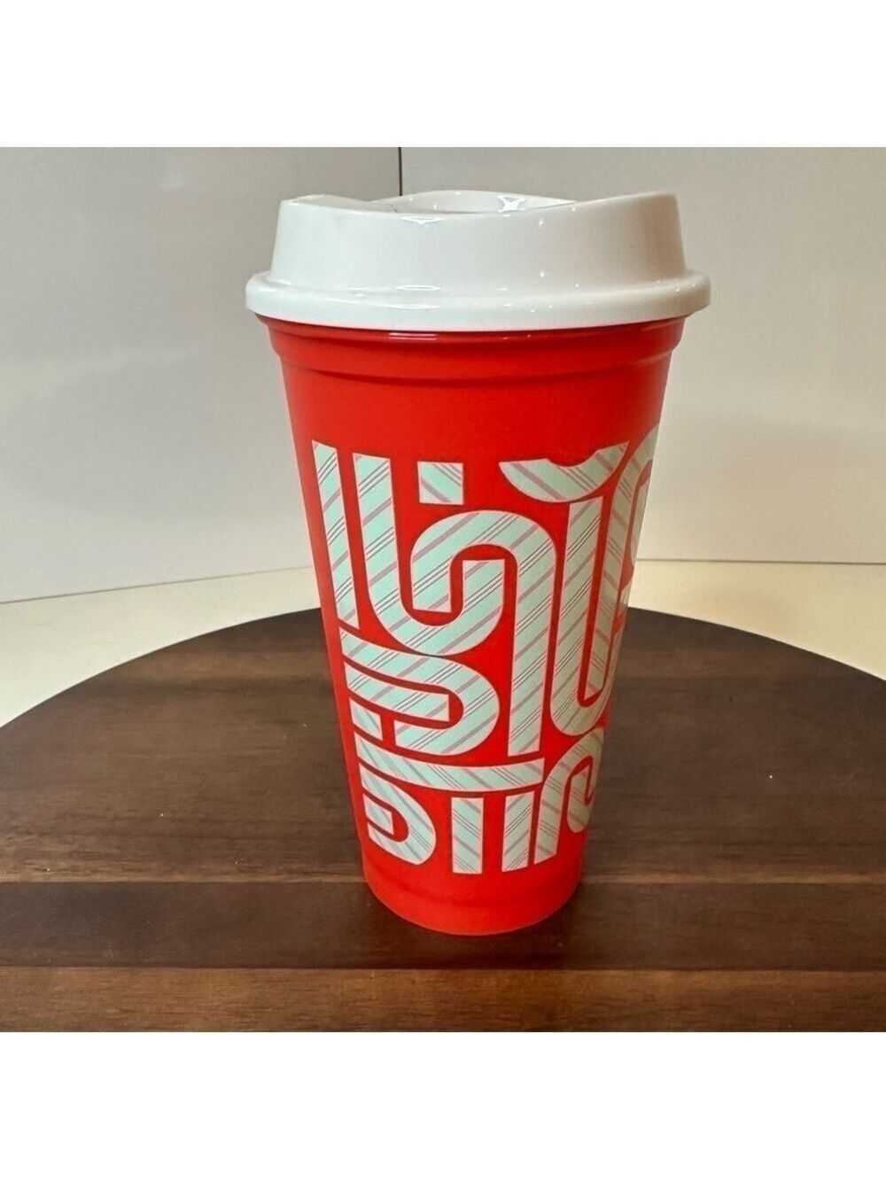 Starbucks 2020 Color-Changing Reusable Hot Cup – Red Candy Cane Design (16 oz)